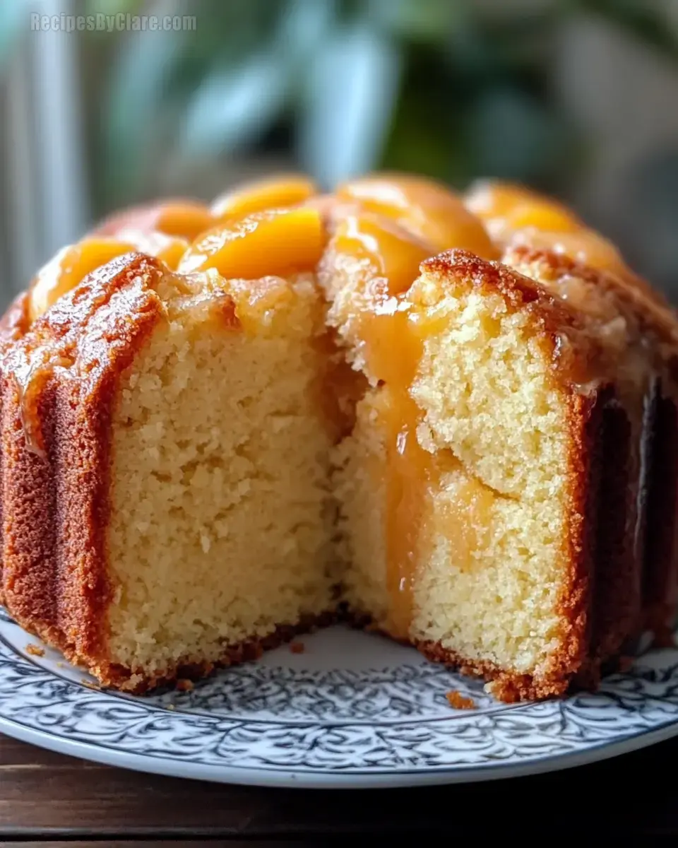 Sour Cream Peach Pound Cake