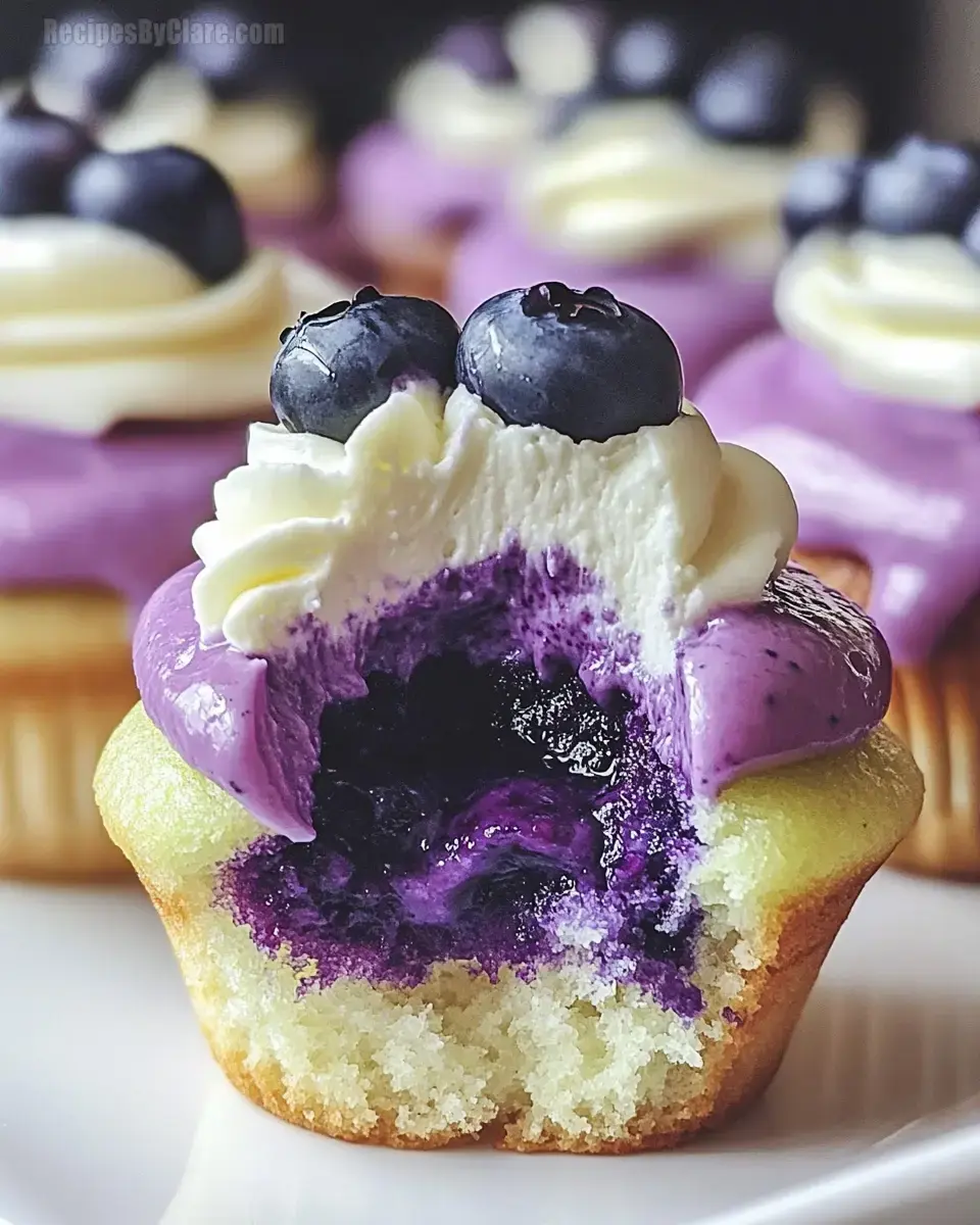 Blueberry Lime Cheesecake Cupcakes