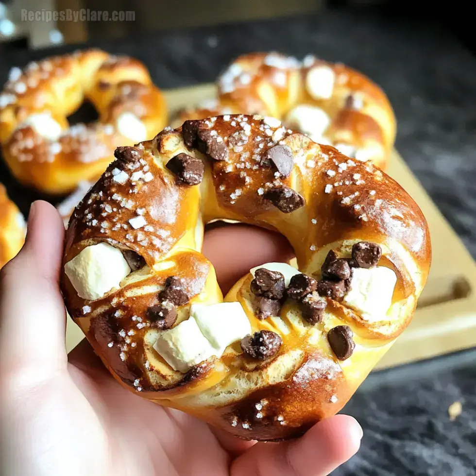 S'mores Stuffed Pretzels