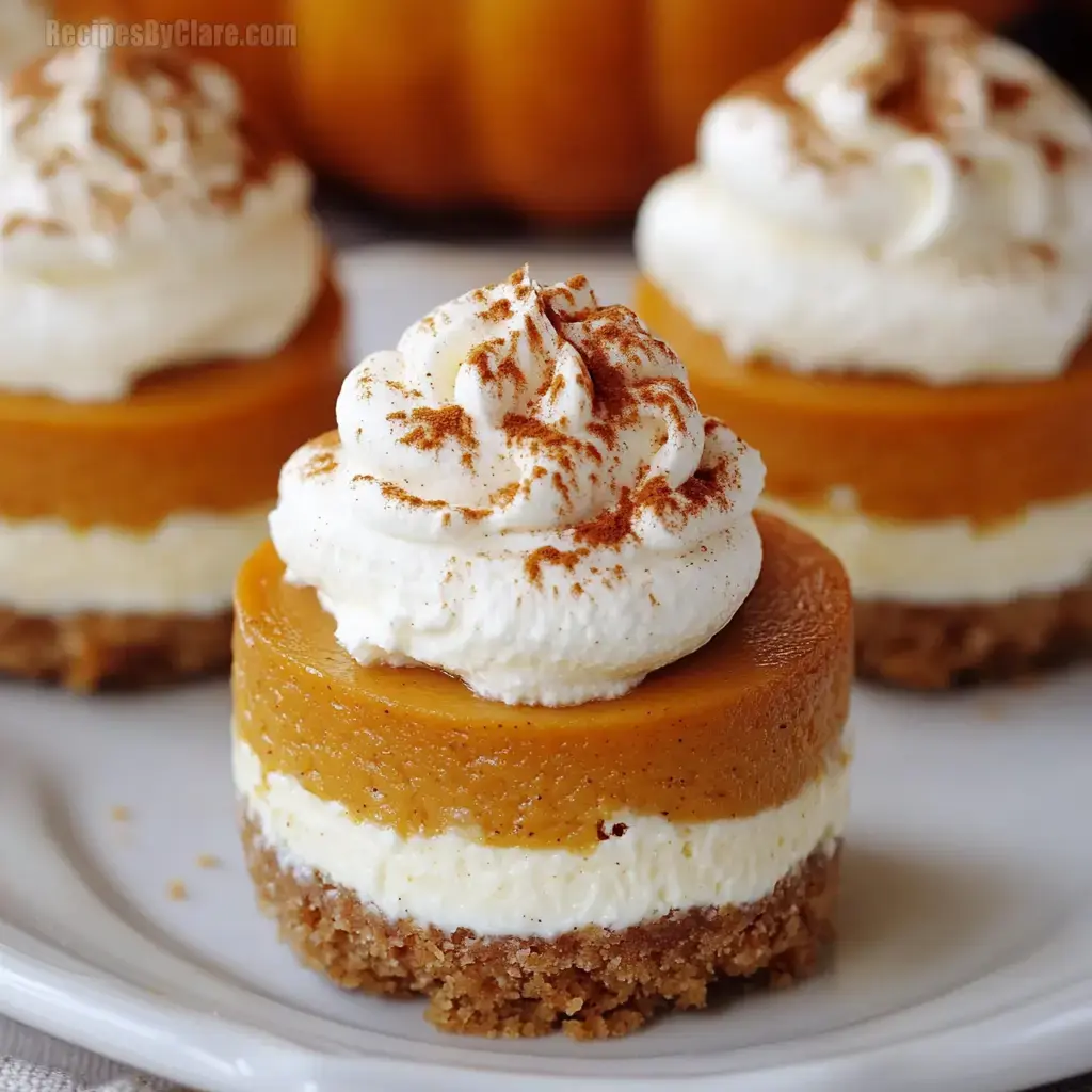 Mini Pumpkin Pie Cheesecakes