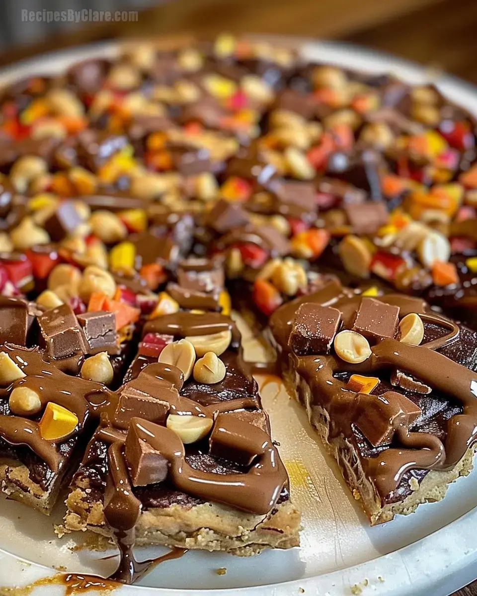 Peanut Butter Brownie Pizza