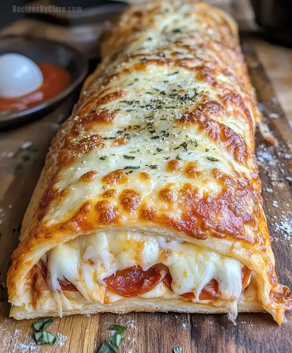 Tremendous Cheesy Pepperoni Stromboli