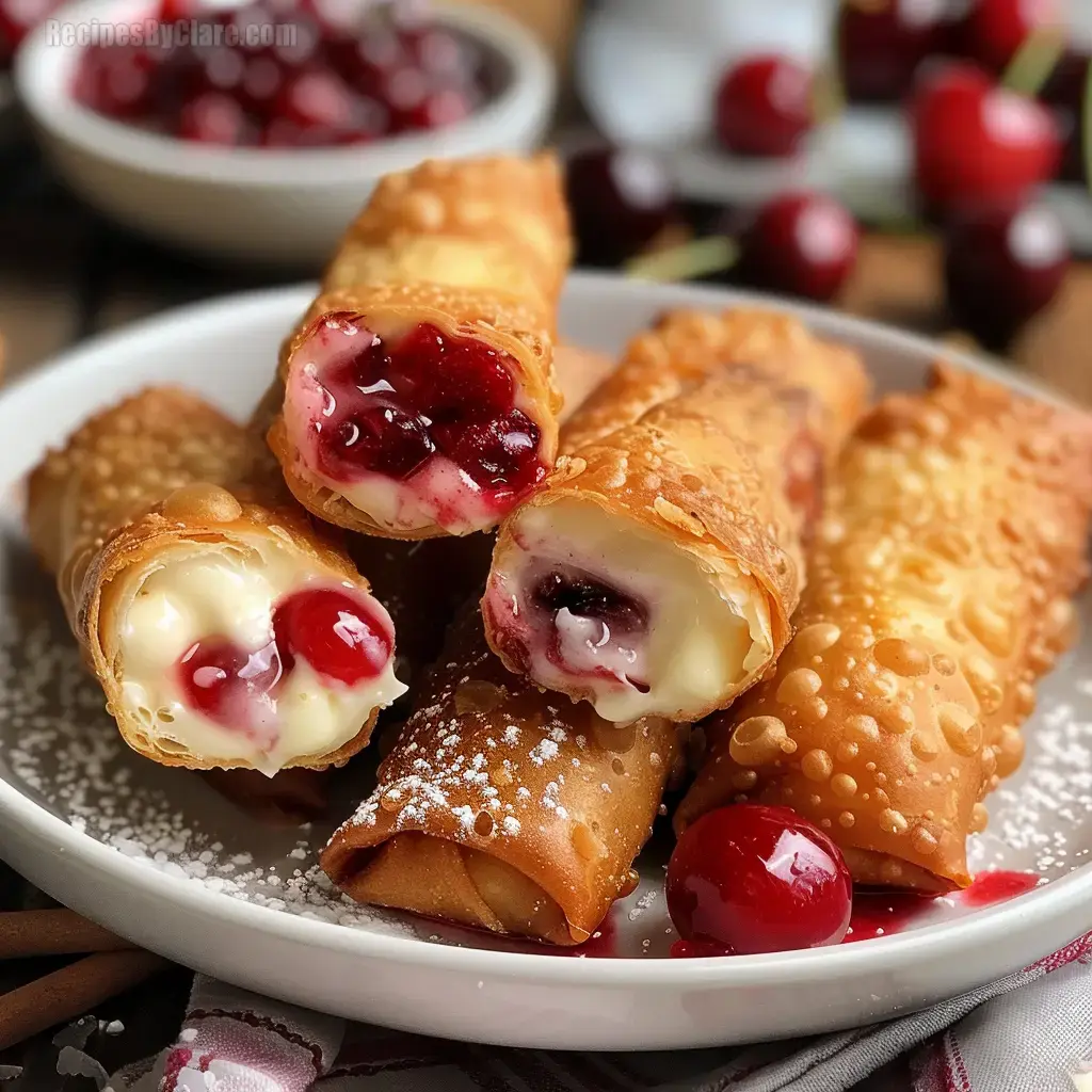 Crispy Cherry Cheesecake Delights