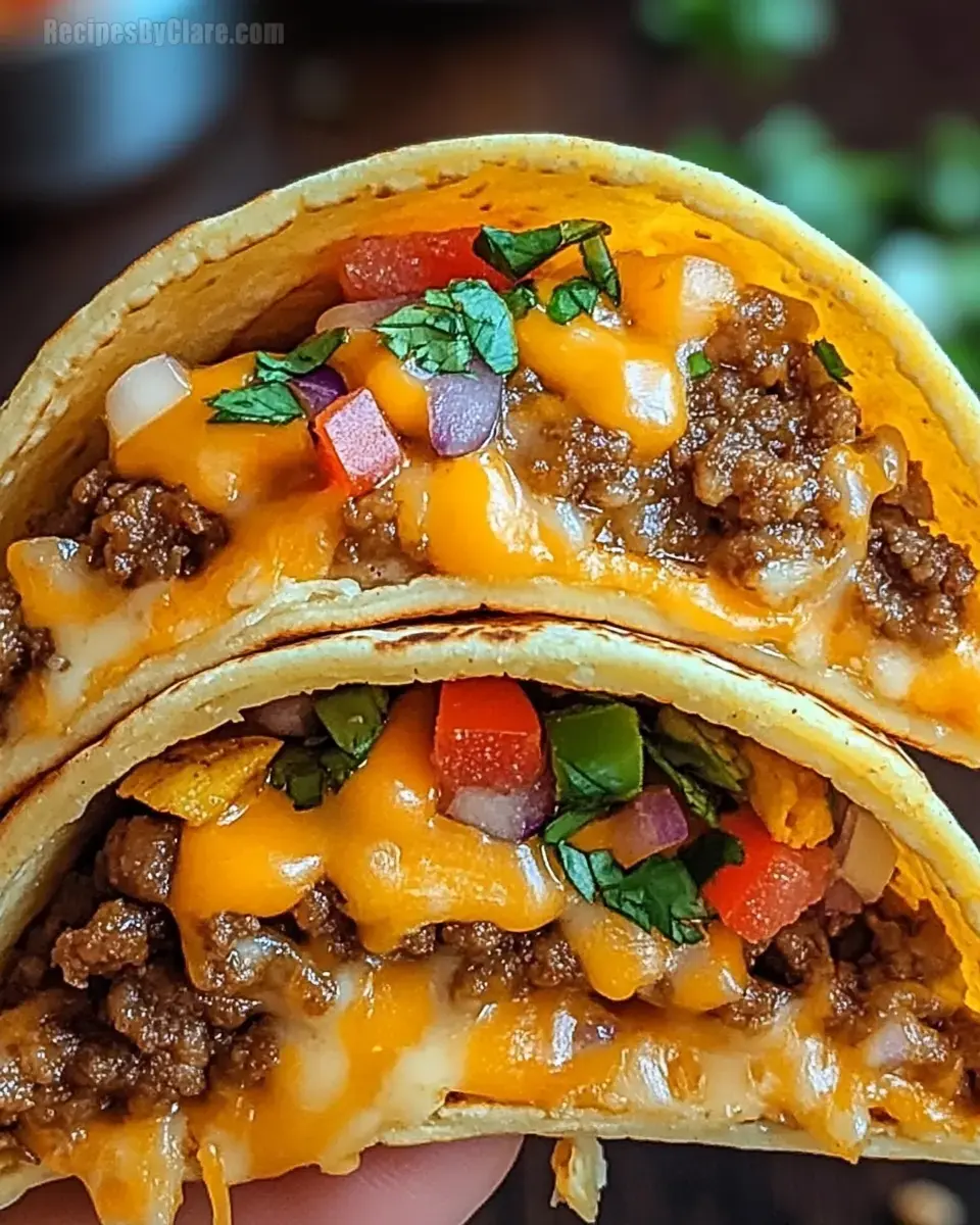 Loaded Cheesy Pocket Tacos