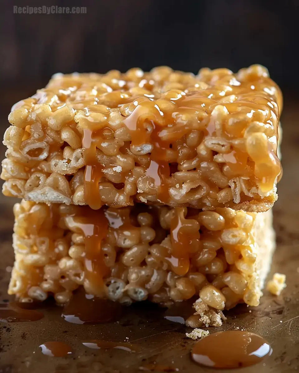 Salted Caramel Rice Krispie Treats