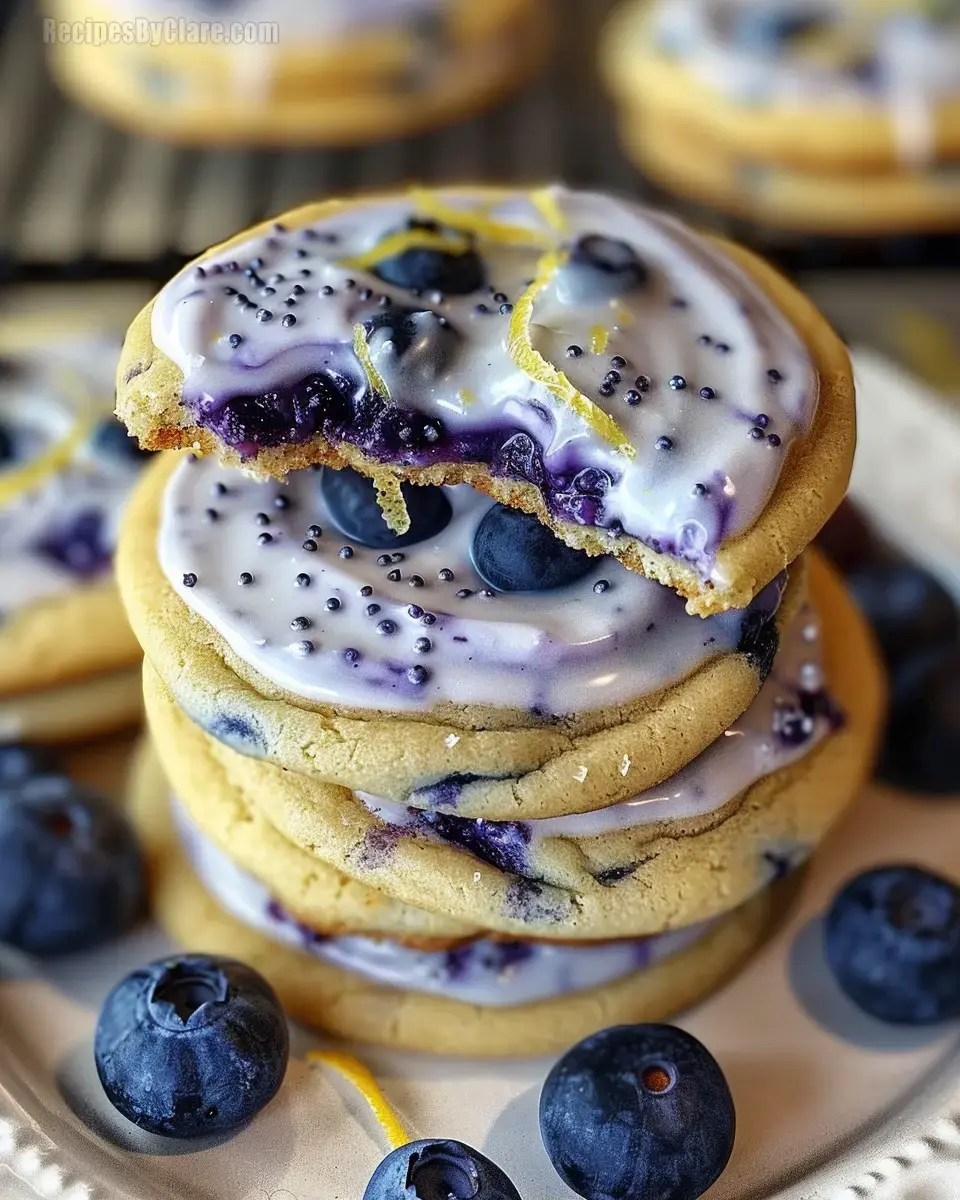 Blueberry Lemon-Frost Cookies