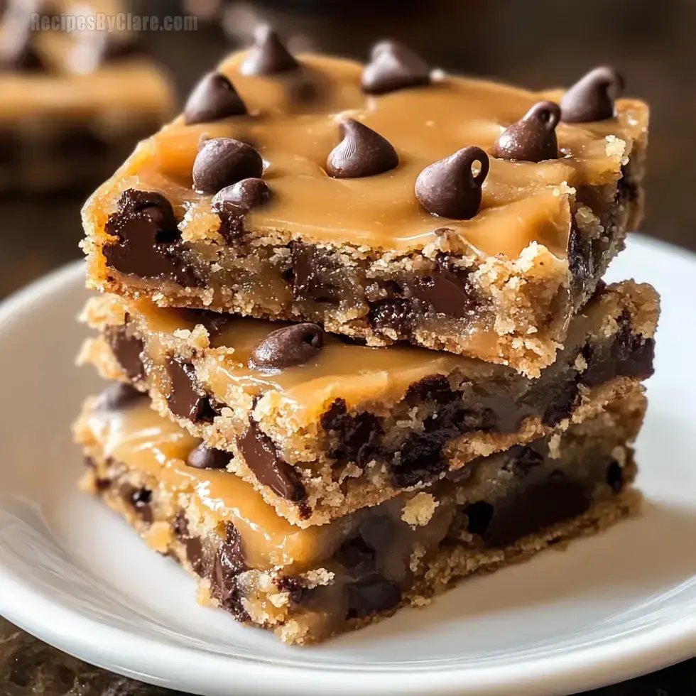 Salted Caramel Chocolate Chip Cookie Bars