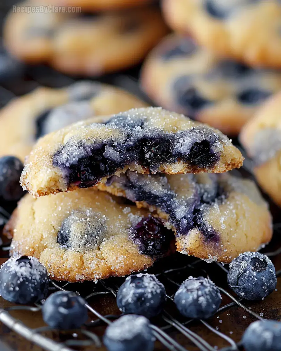 Irresistible Gooey Blueberry Sugar Cookies