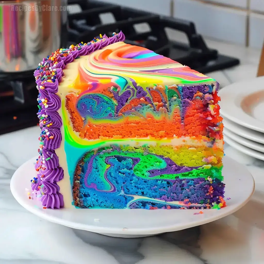 Rainbow Marble Cake