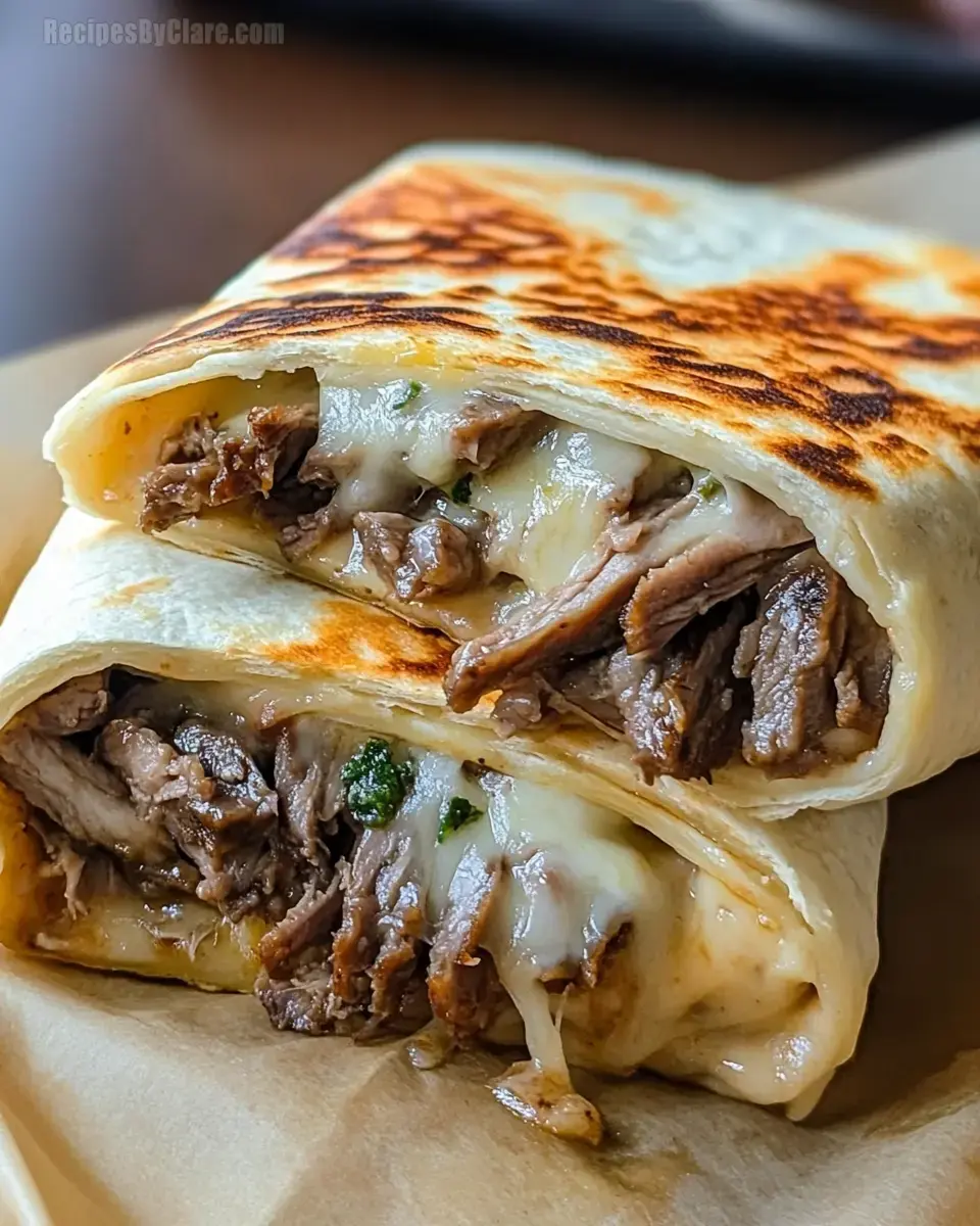 Philly Cheesesteak Grilled Wrap