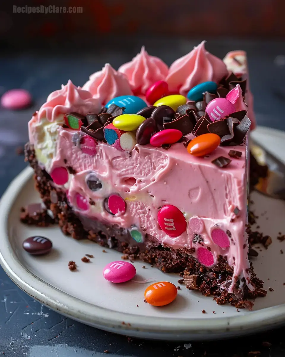 Pink Paradise: No-Bake M&M Snickers Cheesecake