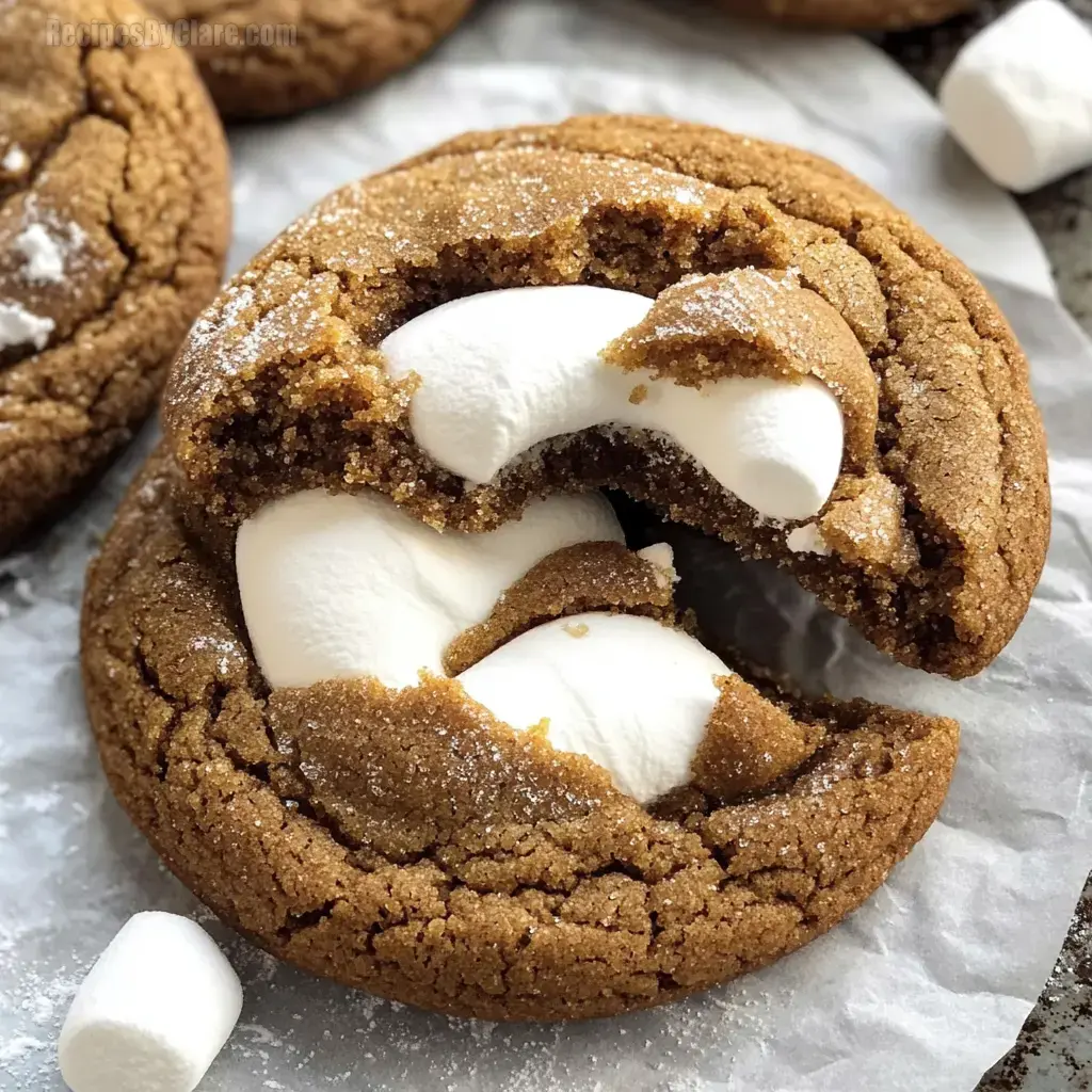 Marshmallow Stuffed Molasses Cookies