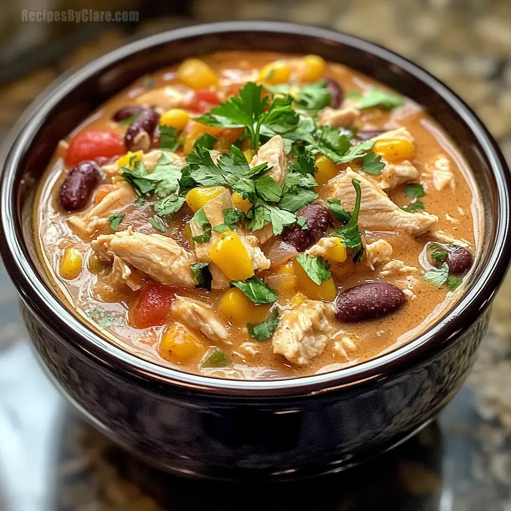 Crockpot Cream Cheese Chicken Chili