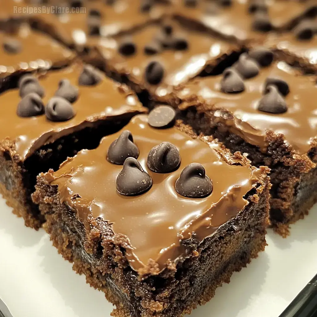 Fudgy Chocolate Chip Brownie Squares