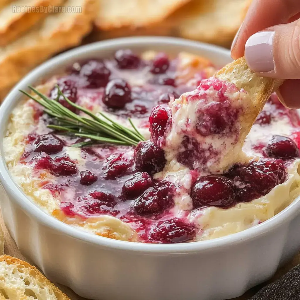 Cranberry Brie Dip with Honey & Rosemary