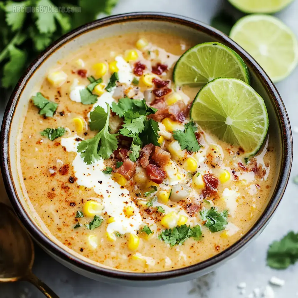 Slow Cooker Mexican Street Corn Soup