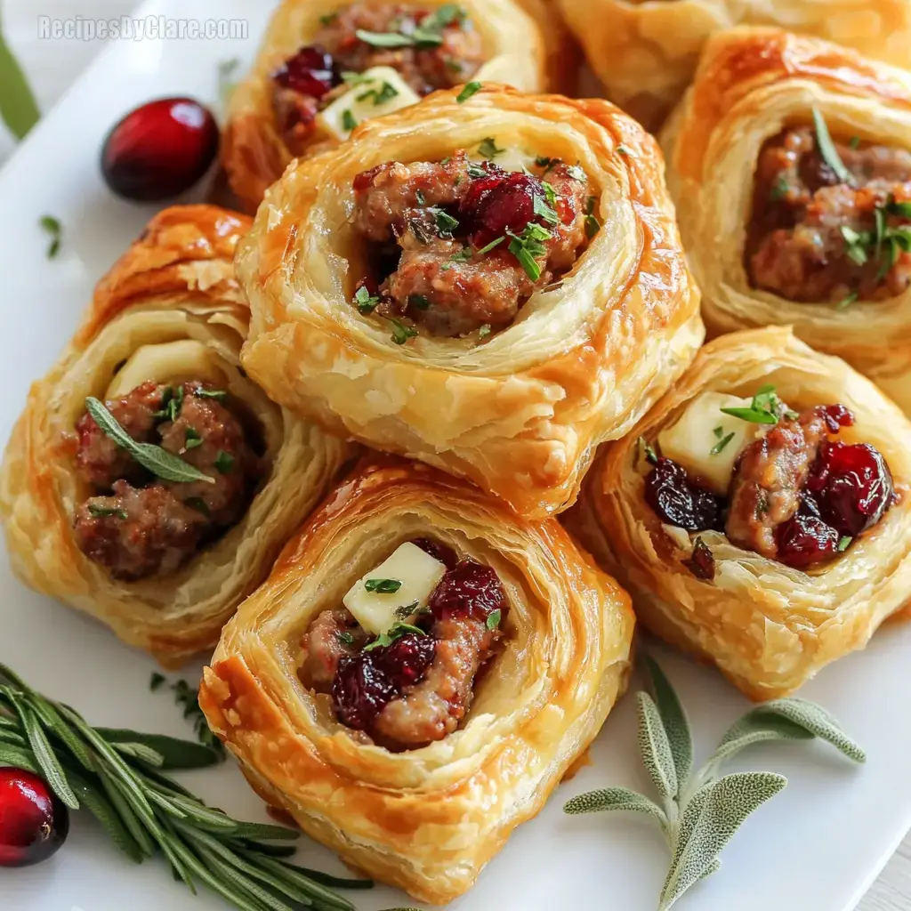 Sausage, Cranberry, & Brie Bites