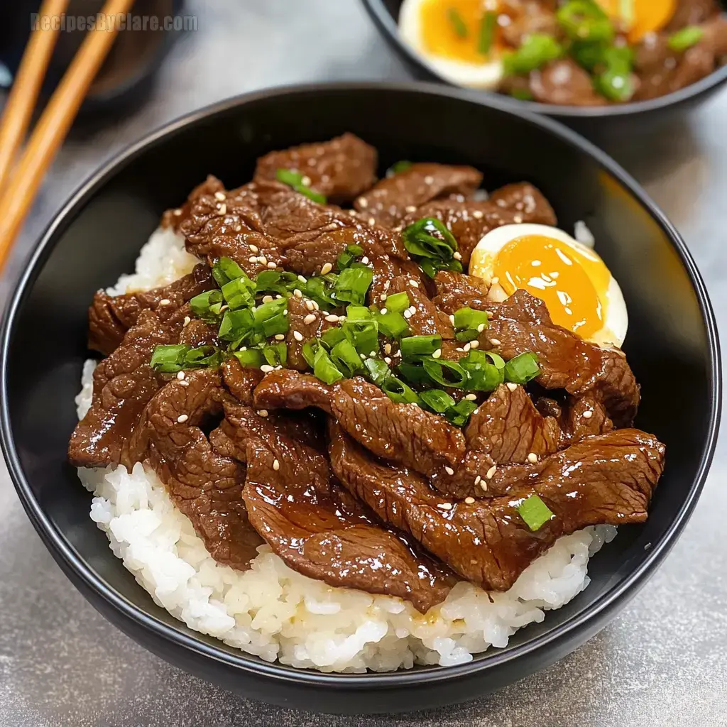 Japanese Beef Bowl (Gyudon)