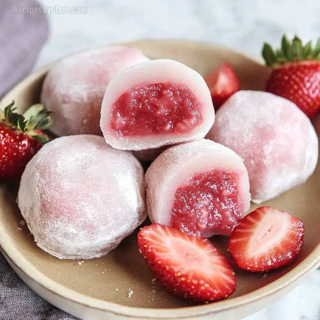 Healthy Strawberry Mochi in Minutes