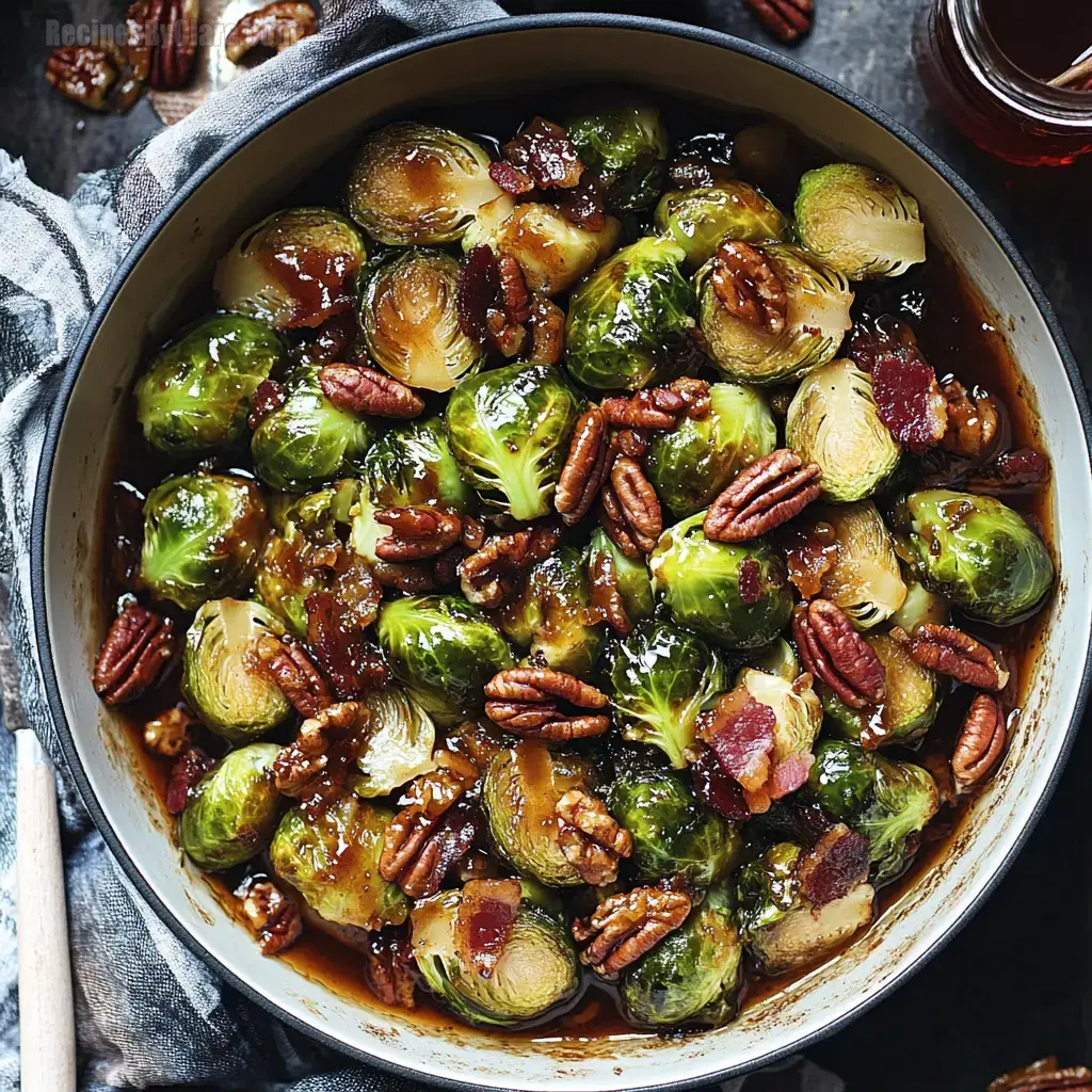 Brussels Sprouts in Maple Bourbon Sauce