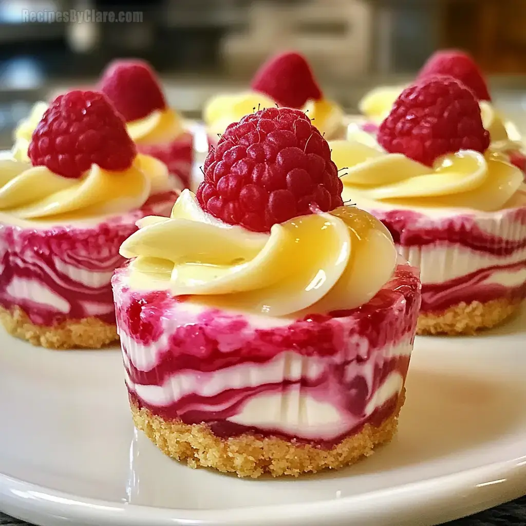 Lemon Raspberry Swirl Cheesecake Cups