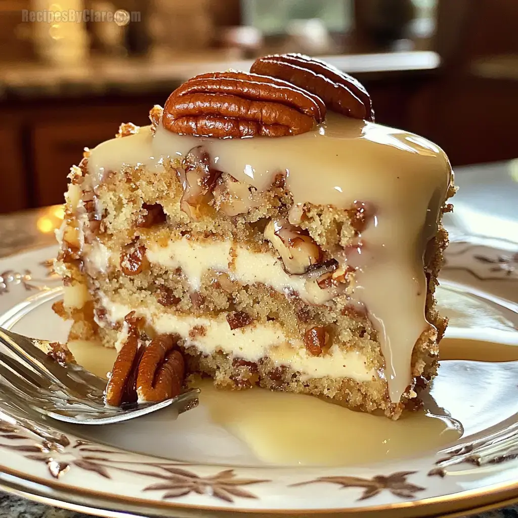 Southern Pecan Praline Cake