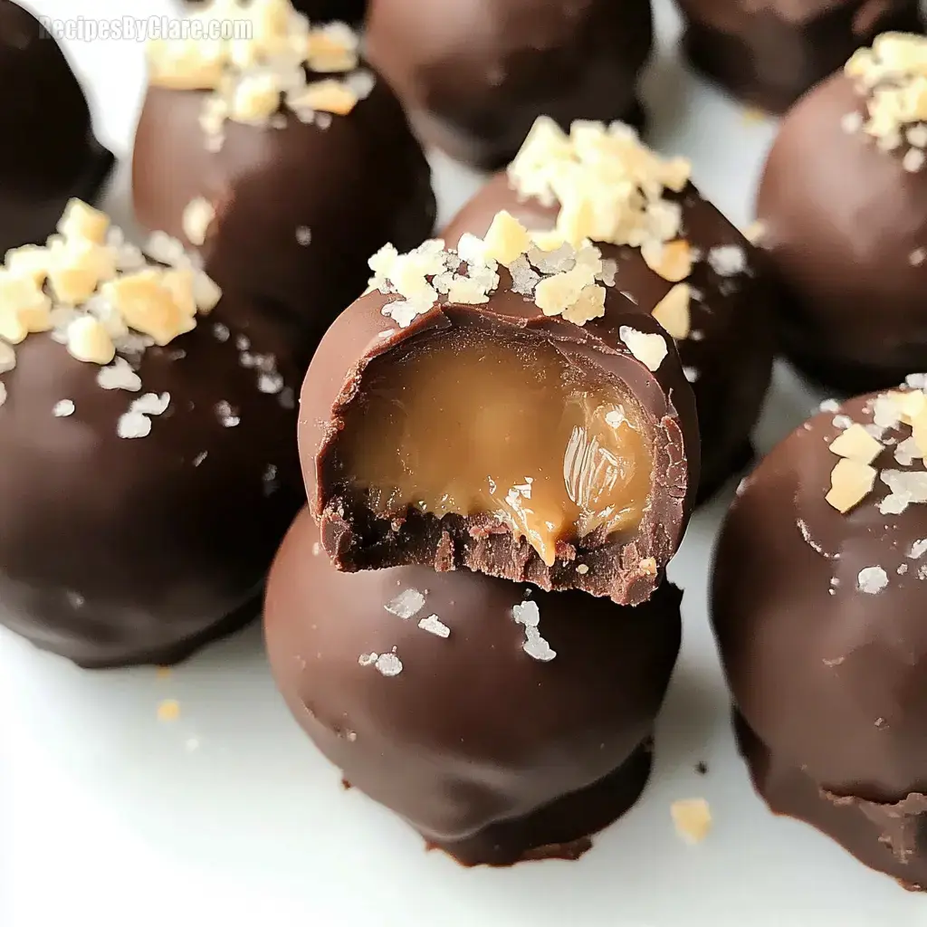 Easy Salted Caramel Fudge Truffles