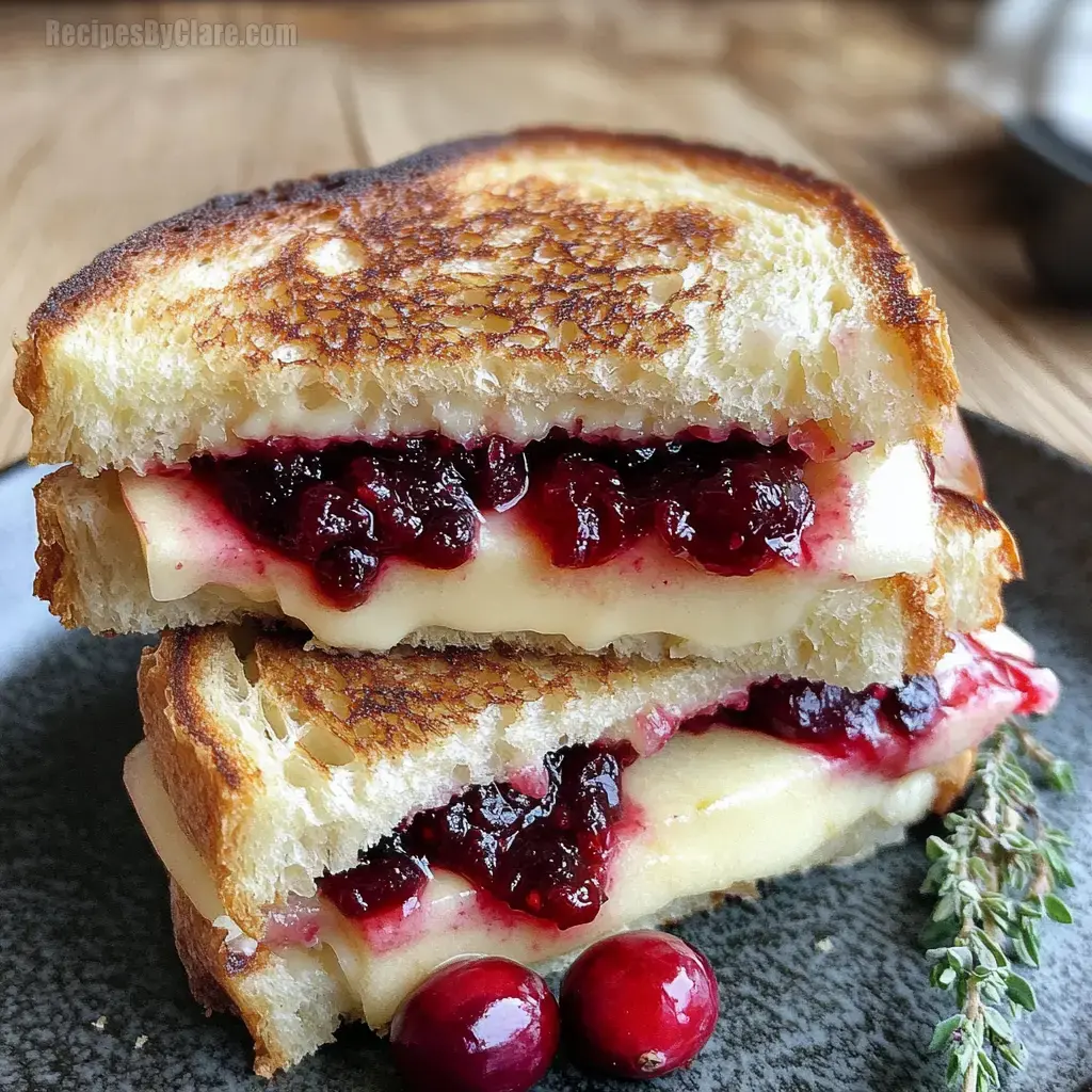 Brie, Apple & Cranberry Grilled Cheese