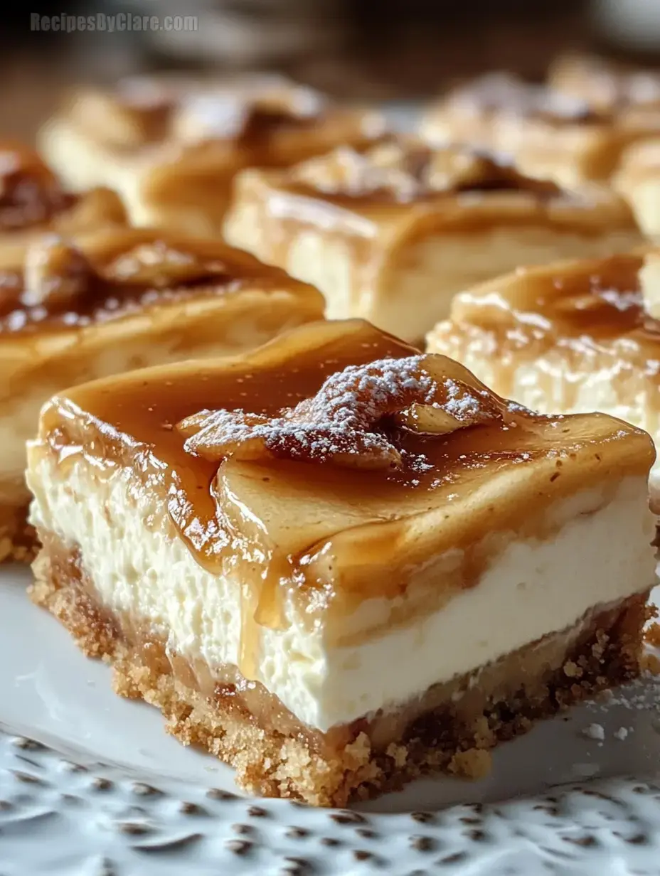 Salted Caramel Apple Cheesecake Squares