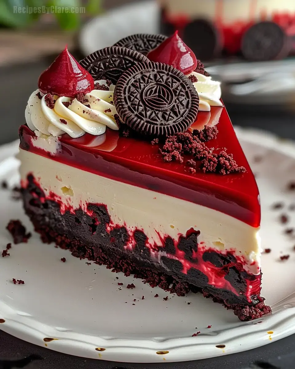 Red Velvet Oreo Cheesecake