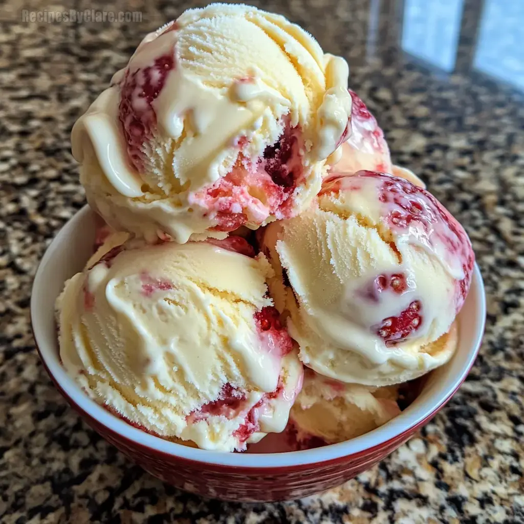 Strawberry Vanilla Bean Ice Cream