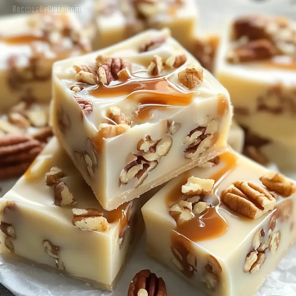 White Chocolate Caramel Pecan Fudge