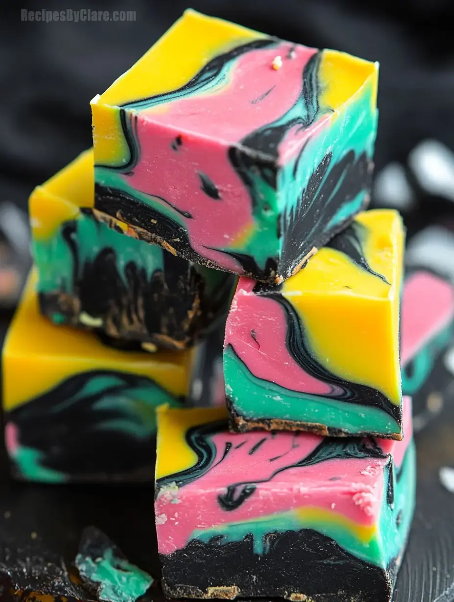 Colorful Halloween Fudge