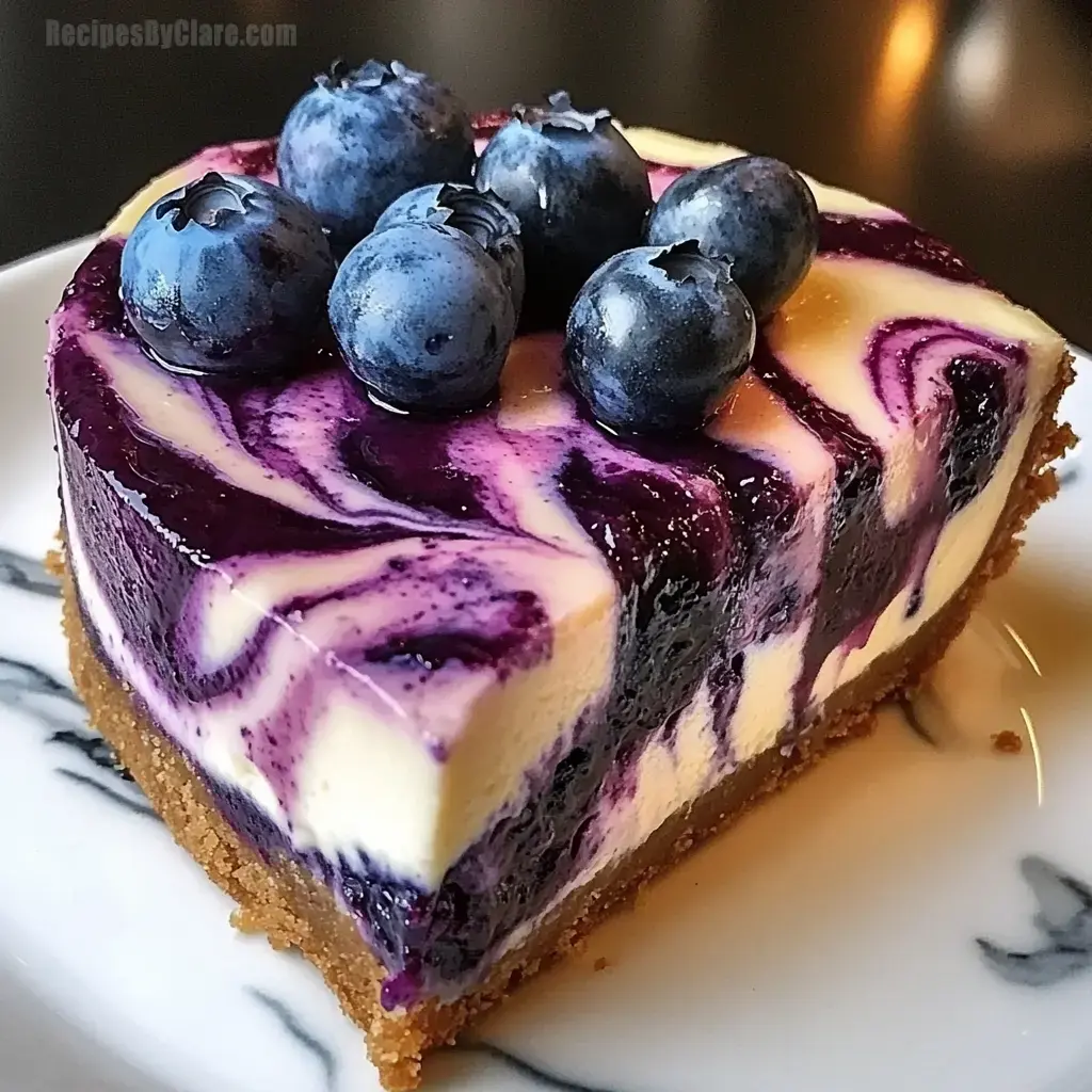 Blueberry Swirl Cheesecake