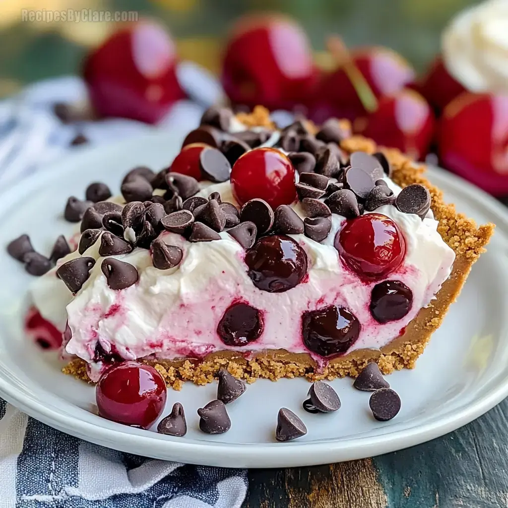 No-Bake Easy Cherry Chocolate Chip Pie