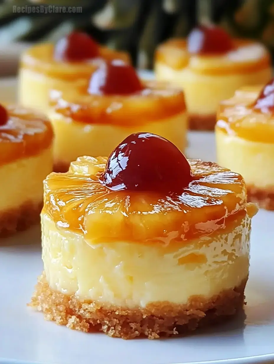 Mini Pineapple Upside-Down Cheesecakes