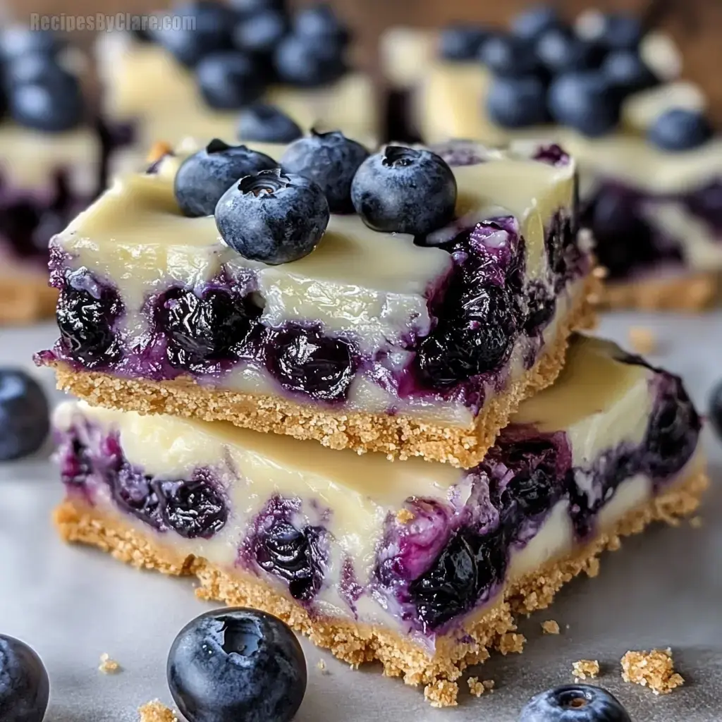 Elegant White Chocolate Blueberry Bars