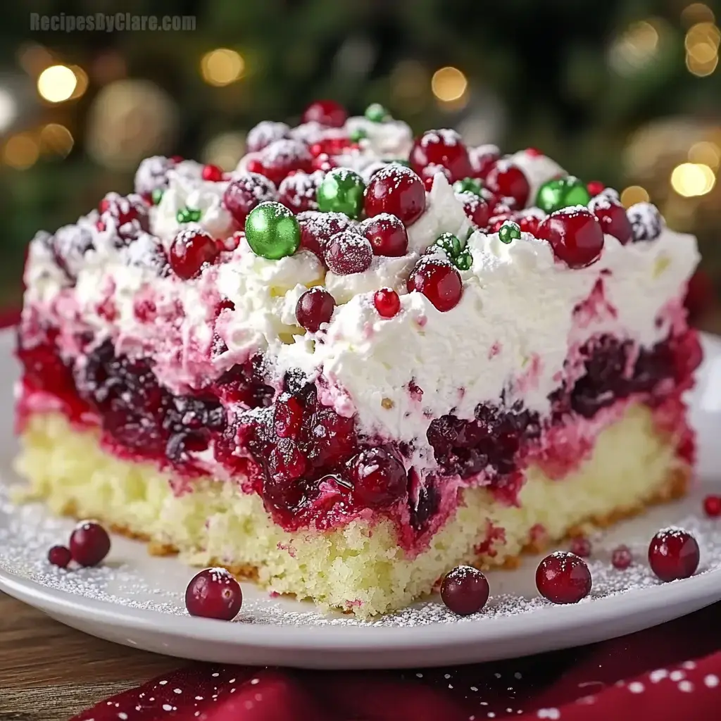 Christmas Cranberry Poke Cake