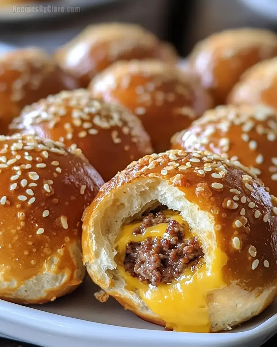 Cheeseburger Pretzel Bombs