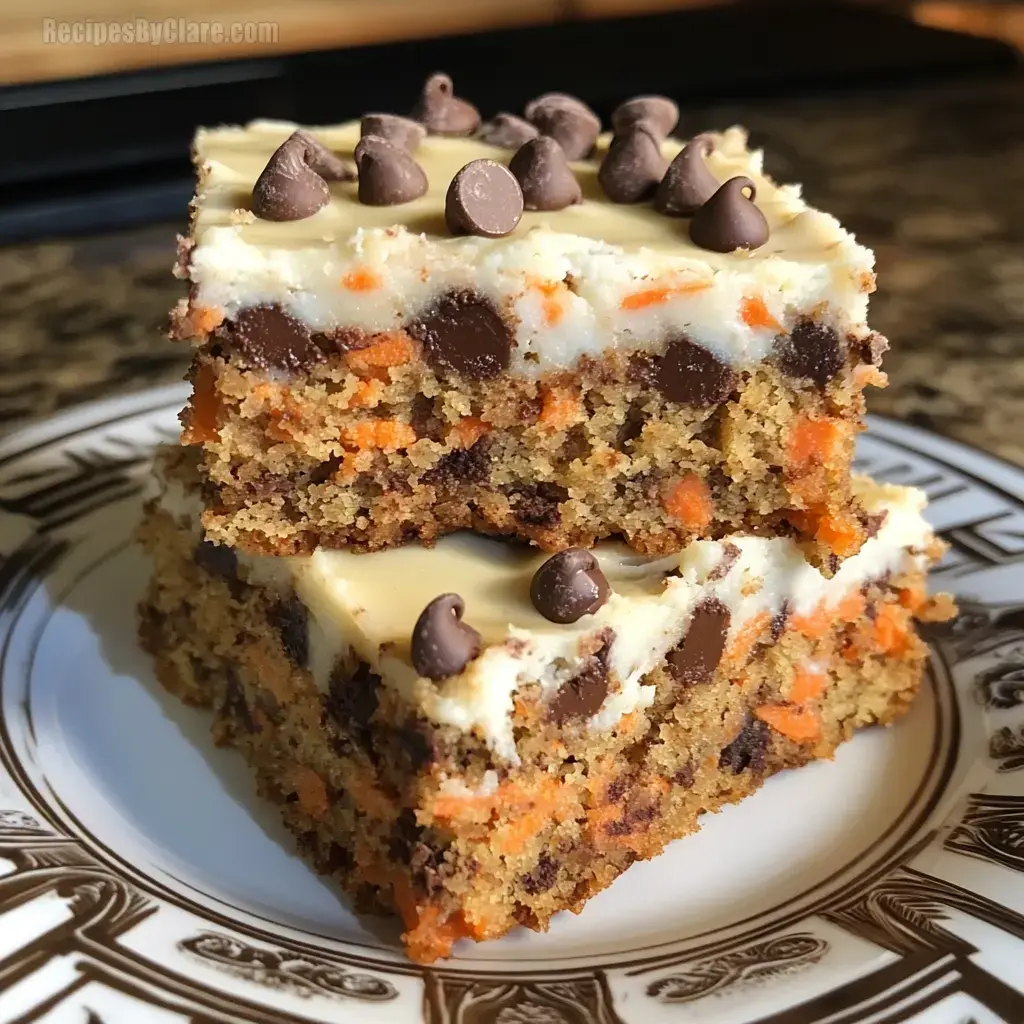 Chocolate Chip Carrot Cake Bars