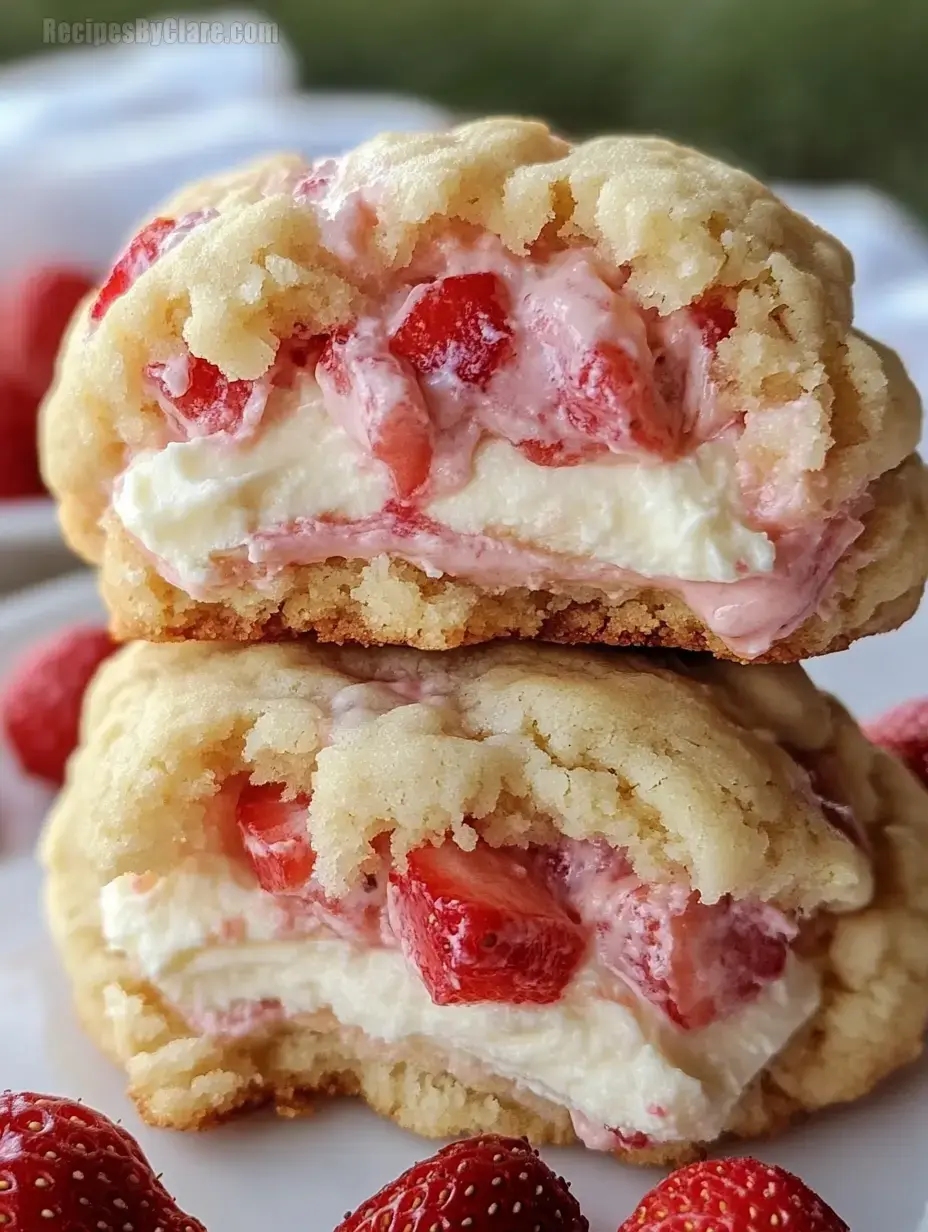 Stuffed Strawberry Shortcake Indulgence Cookies