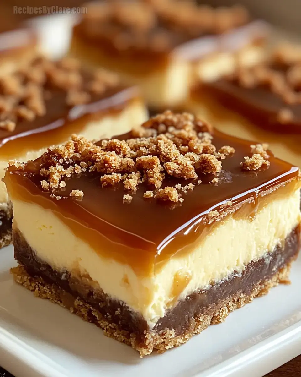 Decadent Caramel Cheesecake Bars