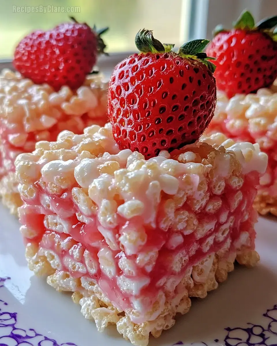 Strawberry Rice Krispie Treats