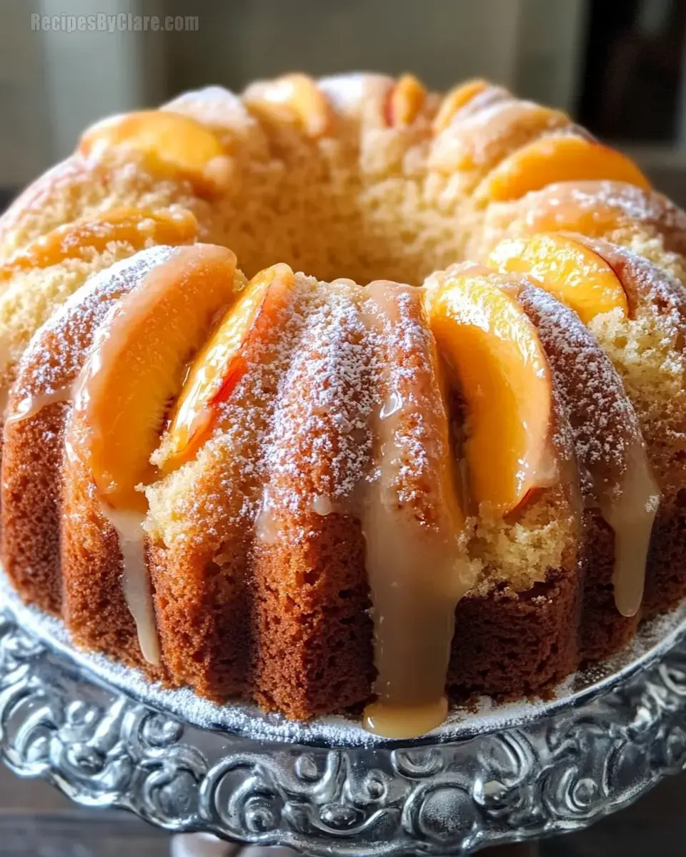 Sour Cream Peach Pound Cake