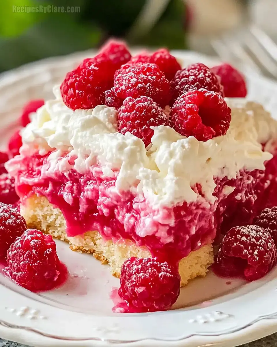 Raspberry Zinger Poke Cake