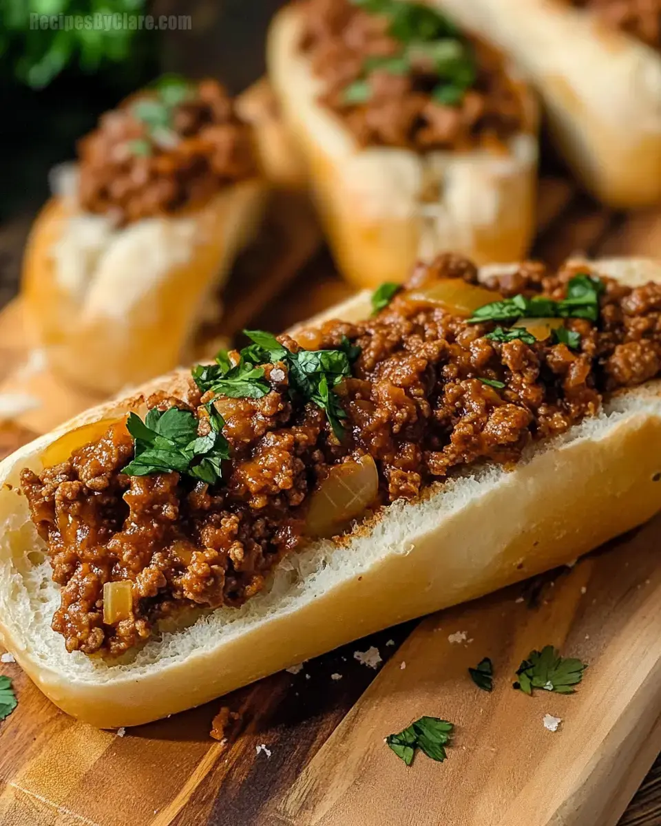 Sloppy Joe Garlic Bread