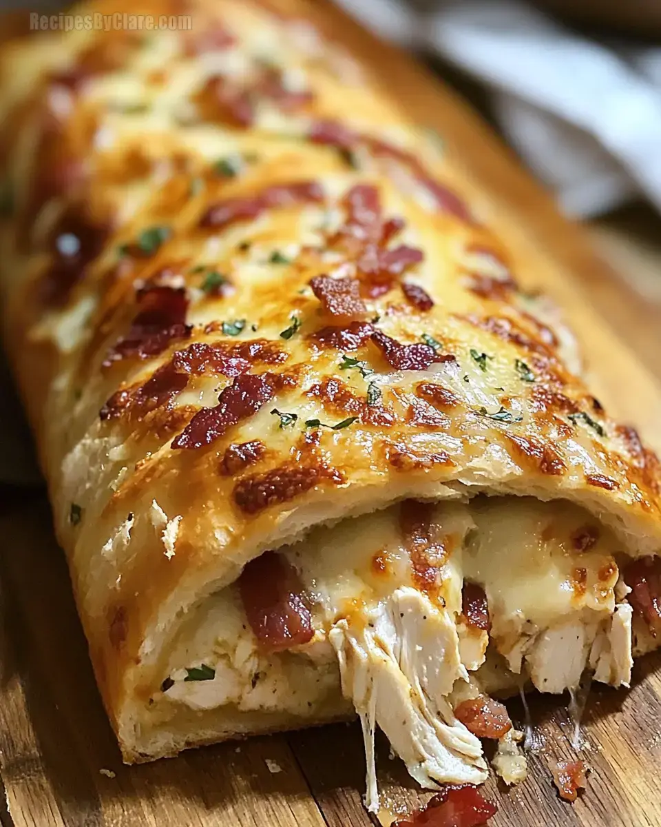 Chicken Bacon Ranch Stromboli