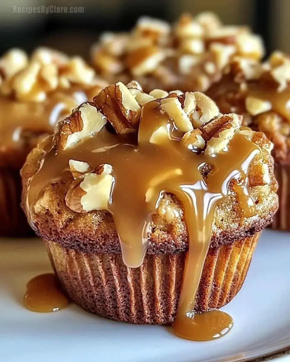 Caramel Apple Muffins With Walnuts