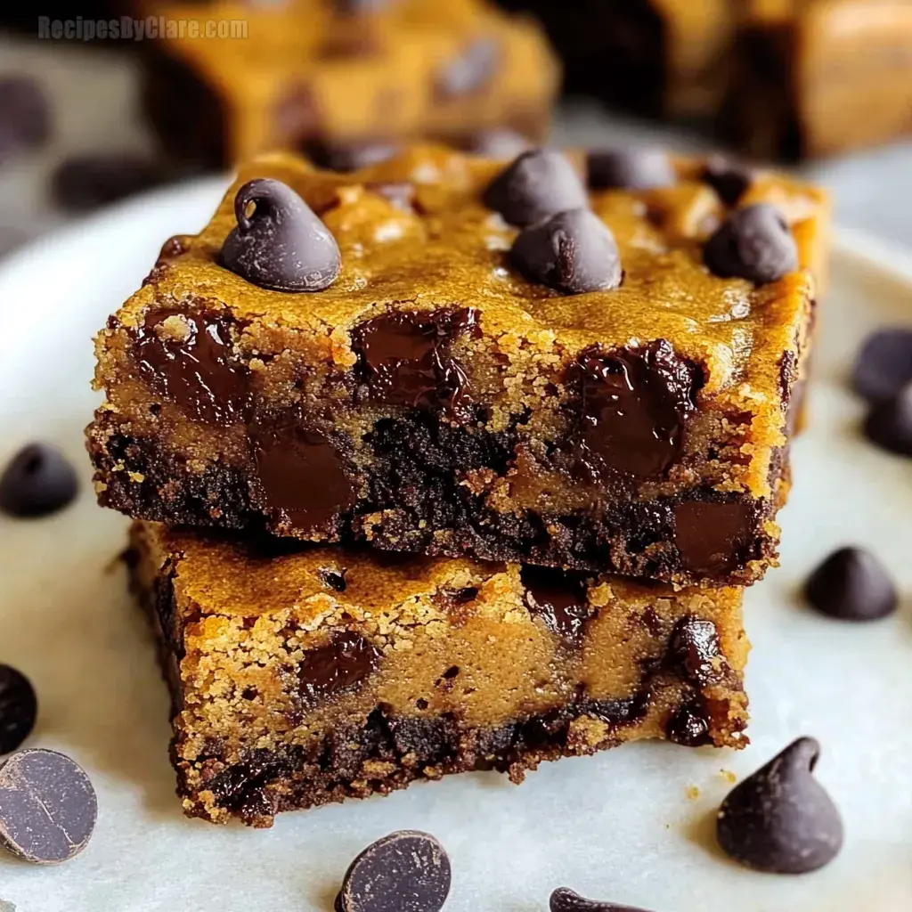 Fudgy Pumpkin Chocolate Chip Bars