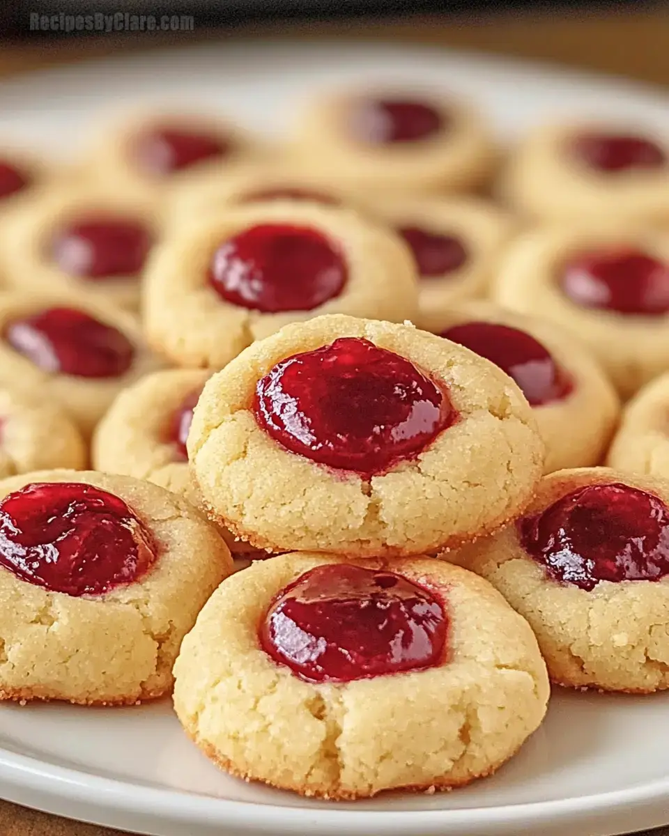 Irresistible Cherry Thumbprint Cookies